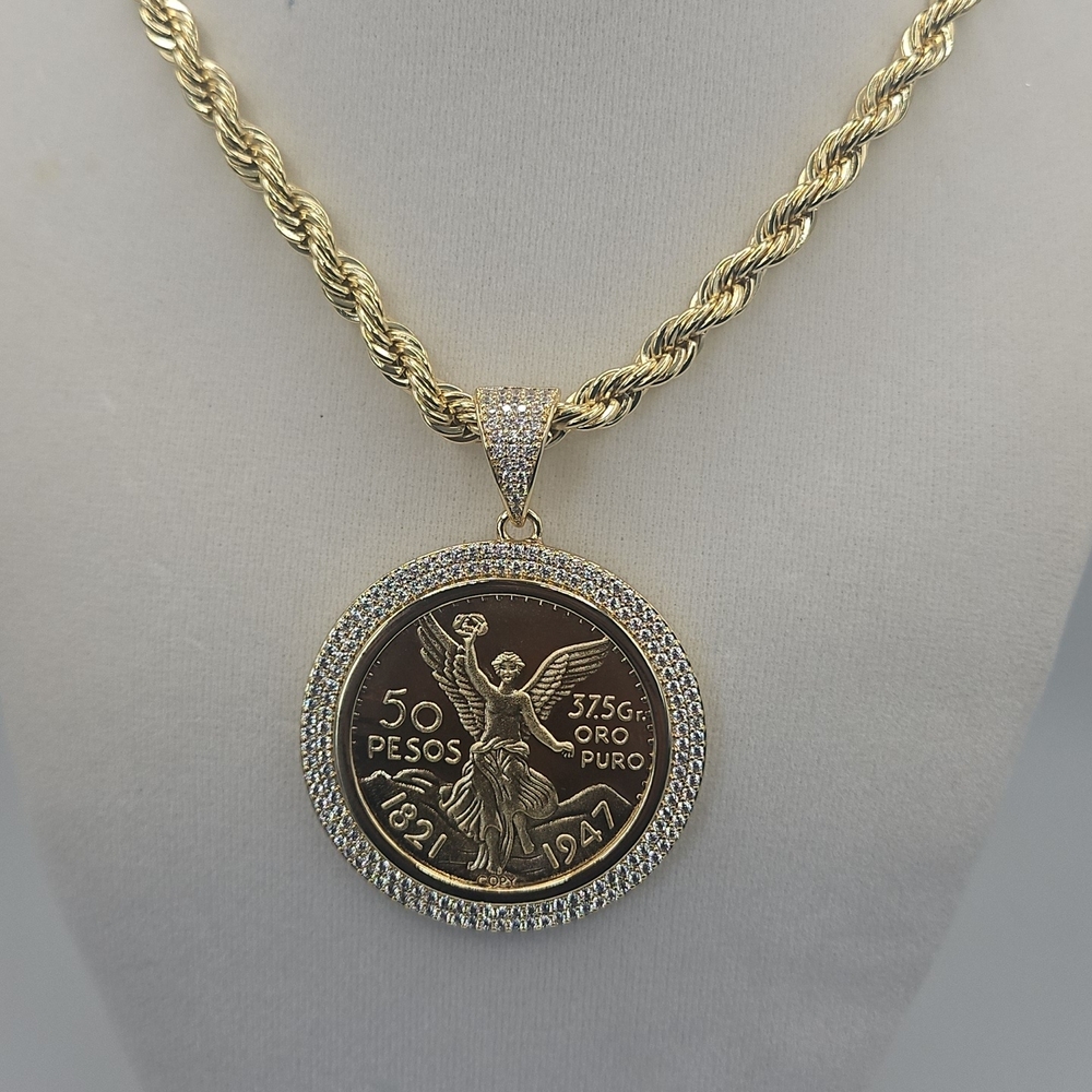 Gold Coin Pendant Necklace